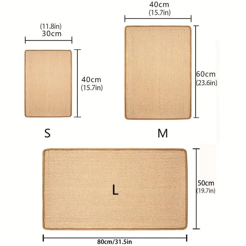 Durable Cat Scratching Pad, Summer Natural Rope Cat Scratcher, Multi-Purpose Dog & Cat Furniture for Pet Care, Pet Supplies, Valentine'S Day Gift, Cat Toys Tools