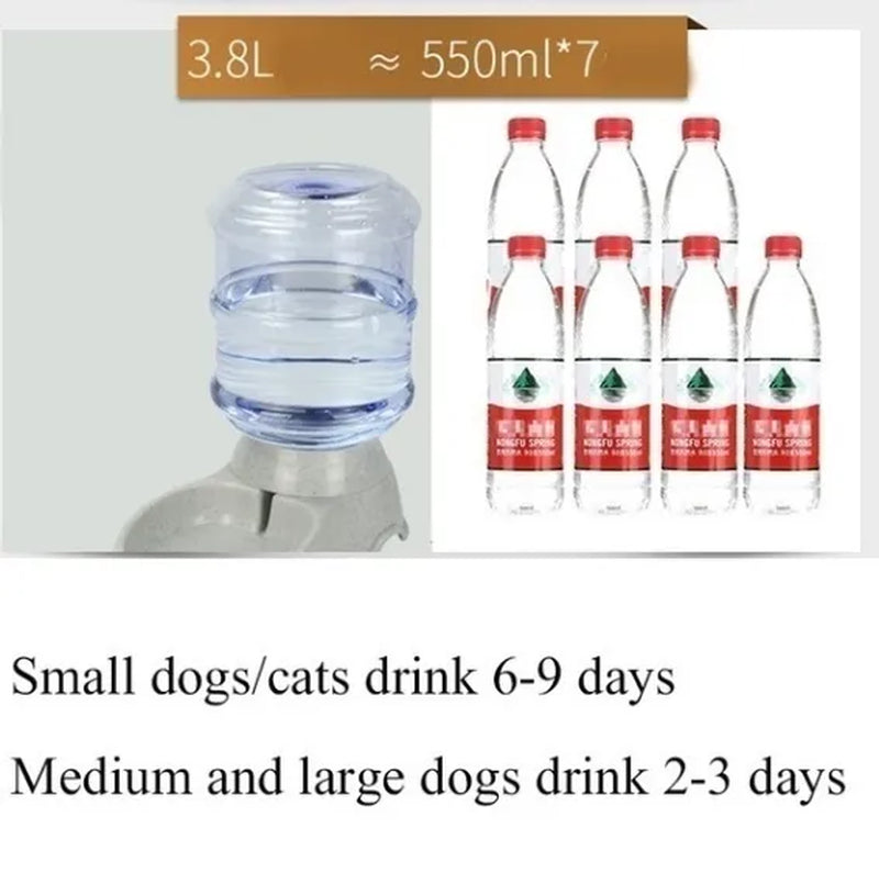 Fashion Home Pet Care Dog Pet Feeder 3.75L Large-Capacity Pet Drinking Water / Automatic Feeding Pet Supplies