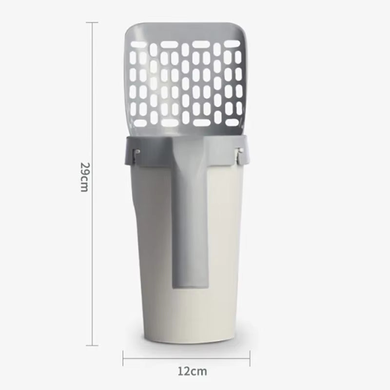 Cat Litter Shovel Self-Cleaning Big Capacity Cat Litter Scooper with Built-In Poop Bag Kitten Toilet Clean Tool Pet Accessories