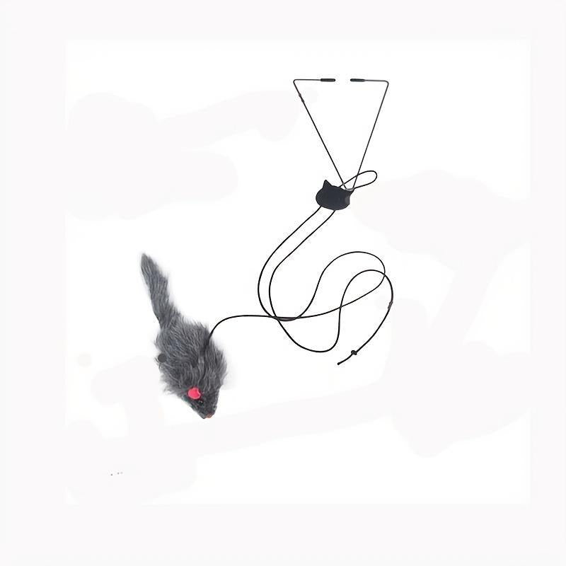 Cat Teaser Toy, 1 Count Mouse Design Hanging Door Toy, Cat Toys, Interactive Pet Toy for Indoor Cats, Valentine'S Day Gift
