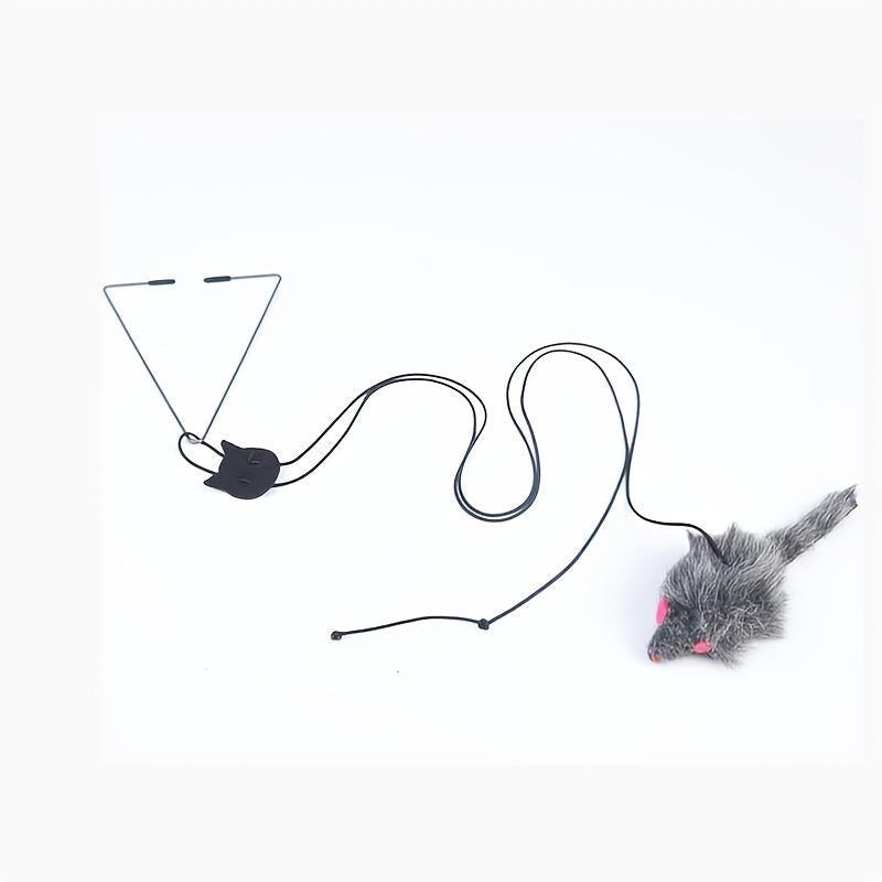 Cat Teaser Toy, 1 Count Mouse Design Hanging Door Toy, Cat Toys, Interactive Pet Toy for Indoor Cats, Valentine'S Day Gift