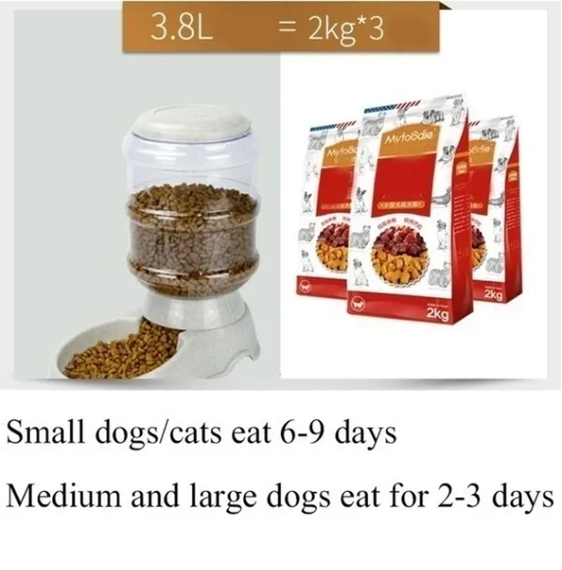 Fashion Home Pet Care Dog Pet Feeder 3.75L Large-Capacity Pet Drinking Water / Automatic Feeding Pet Supplies